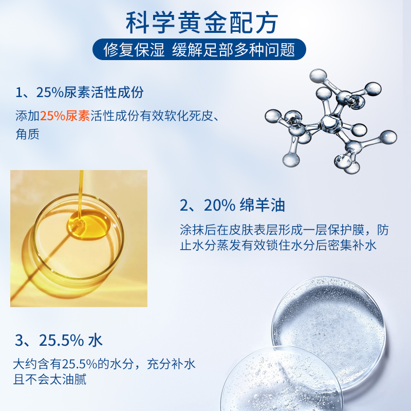 新西兰NeatFeat足跟修复霜脚后跟干裂皲裂保湿滋润死皮护脚霜75g