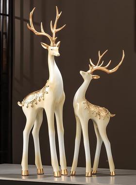 现代入门户玄关壁龛高级感摆件PRW鹿视客厅电柜旁高端术大艺号装