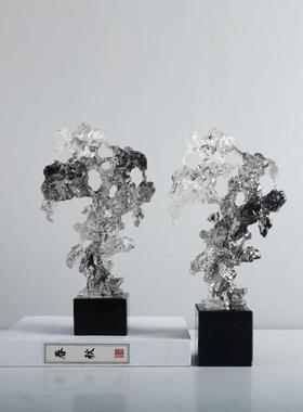 新中式创水墨色湖石太摆件样GD-31板房书柜茶几电意视柜摆酒店软