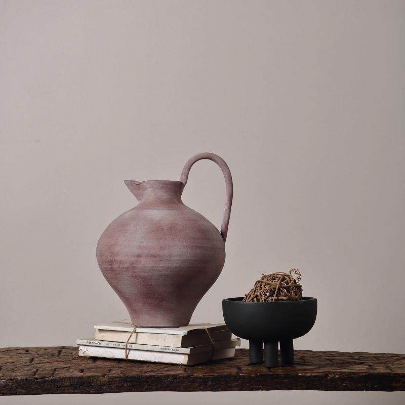 寂侘风简HYY约出口陶花瓶家居瓷手民宿样板间陶罐工花器装饰摆件,淘宝优惠券,粉丝福利购,淘宝优惠卷