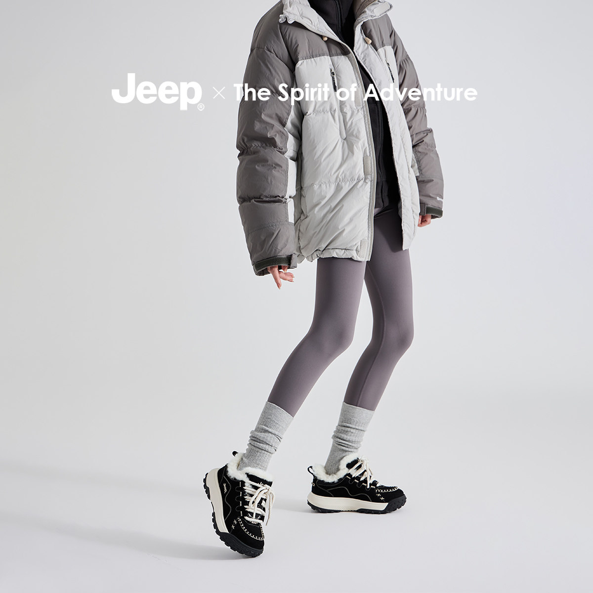 Jeep厚底运动鞋女冬季加绒加厚保暖棉鞋外穿2025新款加绒老爹鞋女,淘宝优惠券,粉丝福利购,淘宝优惠卷