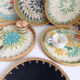 Shell tray cool color round storage tea tray large