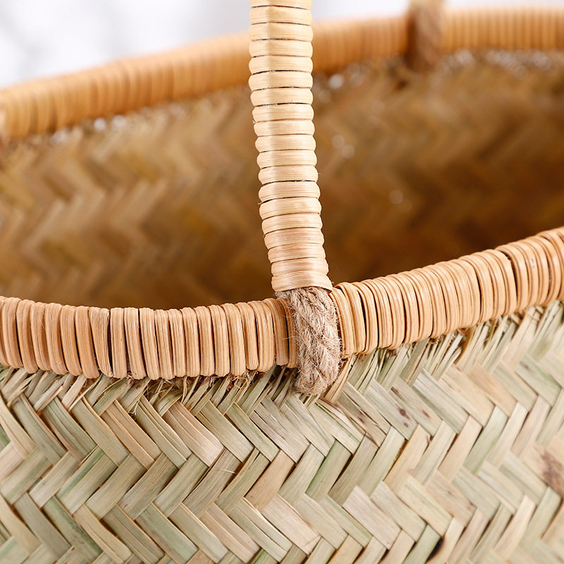 篮子手提式买菜篮子编织竹编手提篮天然收纳家用水果竹制品纯手工,淘宝优惠券,粉丝福利购,淘宝优惠卷