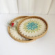 Shell tray cool color round storage tea tray large