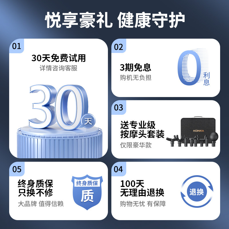 康佳筋膜枪肌肉放松仪专业级按摩器 konka康佳摩恩按摩枪