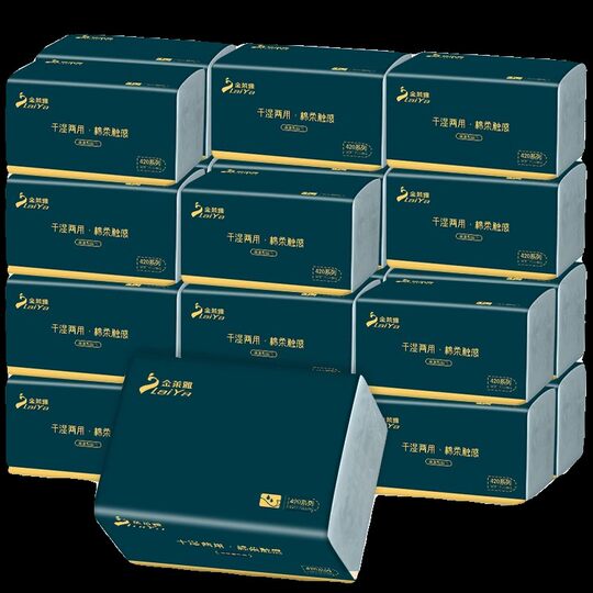 Thickened tissue paper, raw wood facial tissue, household high-quality soft tissue, kitchen cleaning paper, office hand towel