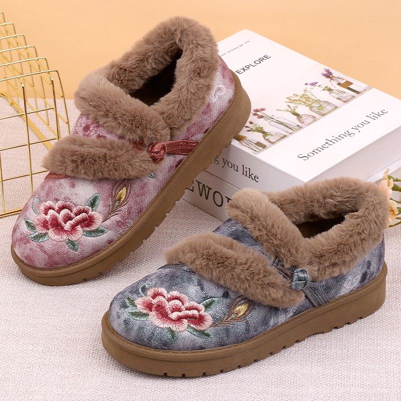 老北京布鞋女棉鞋冬季加绒保暖中老年妈妈鞋防水防滑老人鞋奶奶鞋,淘宝优惠券,粉丝福利购,淘宝优惠卷