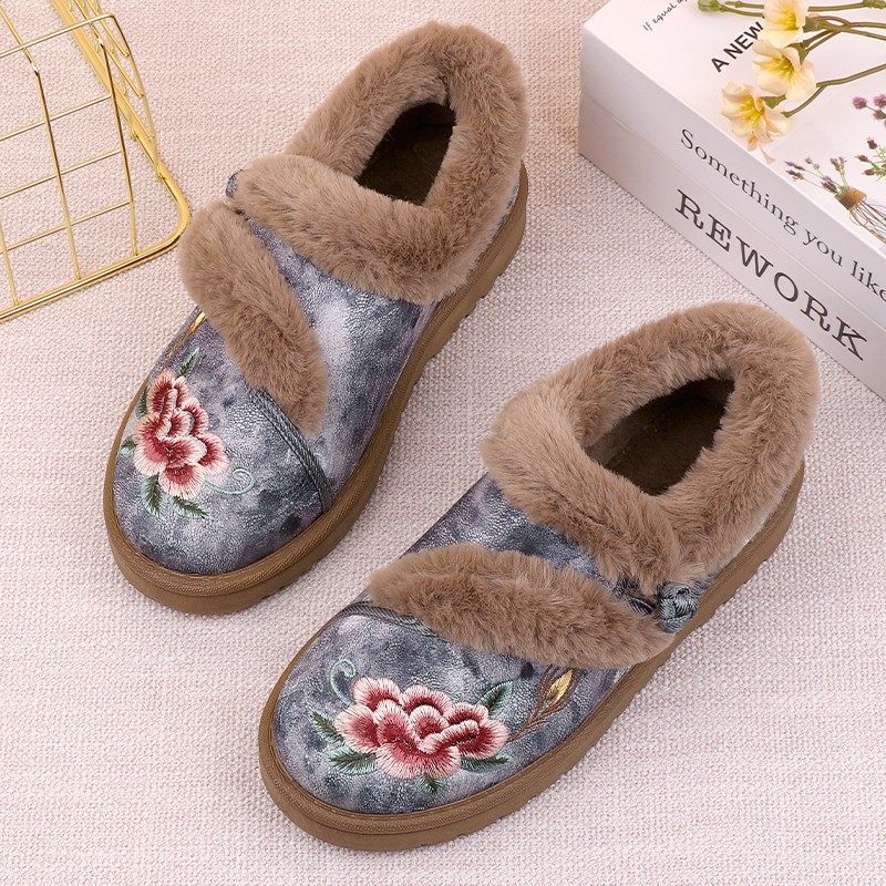 老北京布鞋女棉鞋冬季加绒保暖中老年妈妈鞋防水防滑老人鞋奶奶鞋,淘宝优惠券,粉丝福利购,淘宝优惠卷