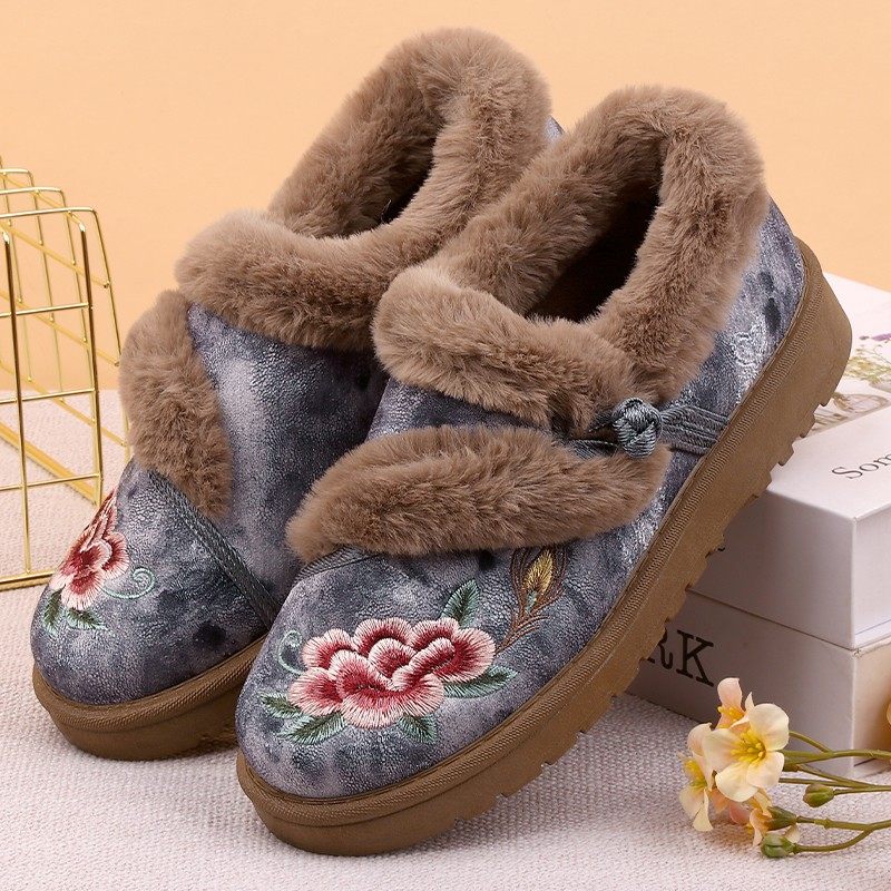 老北京布鞋女棉鞋冬季加绒保暖中老年妈妈鞋防水防滑老人鞋奶奶鞋,淘宝优惠券,粉丝福利购,淘宝优惠卷