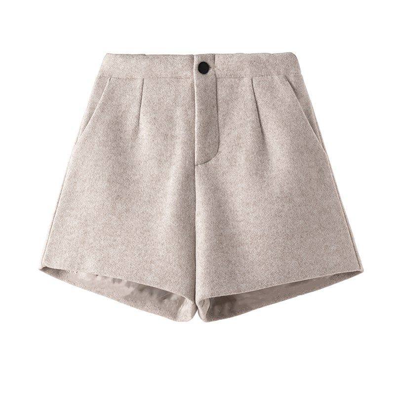 毛呢短裤女秋冬季大码2026新款宽松高腰阔腿a字打底靴裤冬款外穿,淘宝优惠券,粉丝福利购,淘宝优惠卷