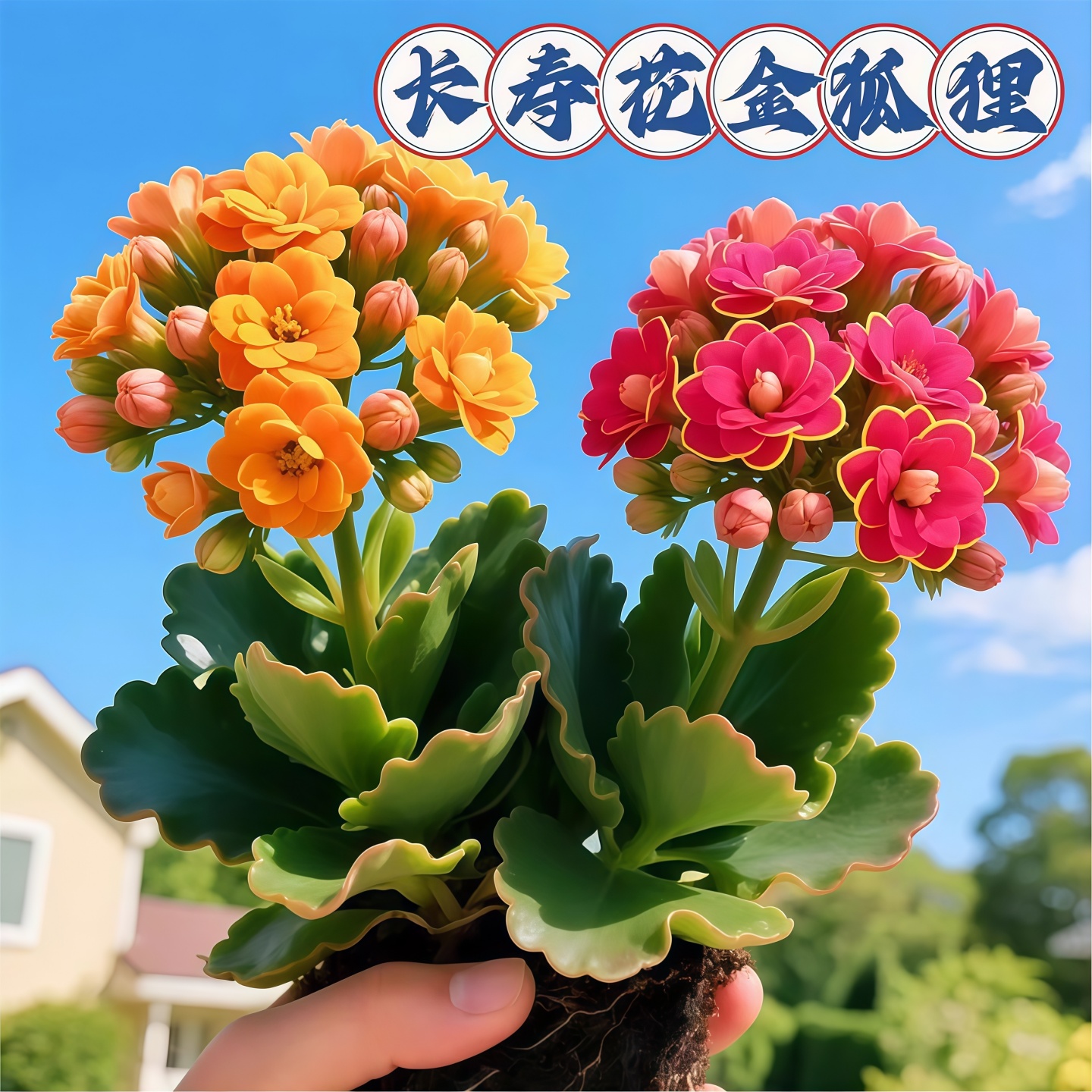 【带花苞发货】大花金狐狸 长寿花盆栽 四季花卉 花卉 盆栽 绿植 - 图0