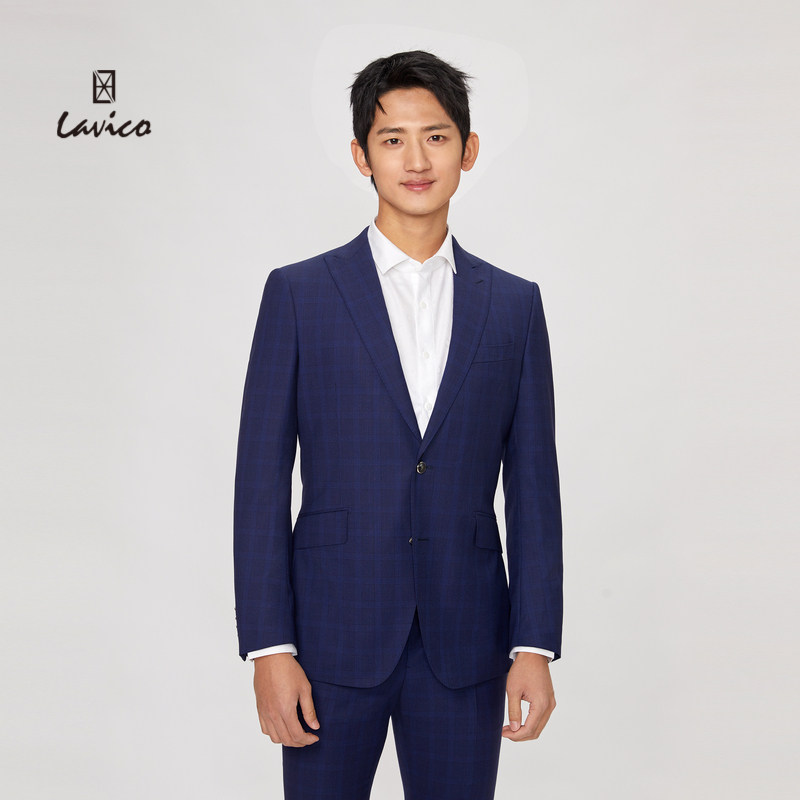 Lavico/朗维高男装格纹修身款正装西服含羊毛桑蚕丝舒适,淘宝优惠券,粉丝福利购,淘宝优惠卷