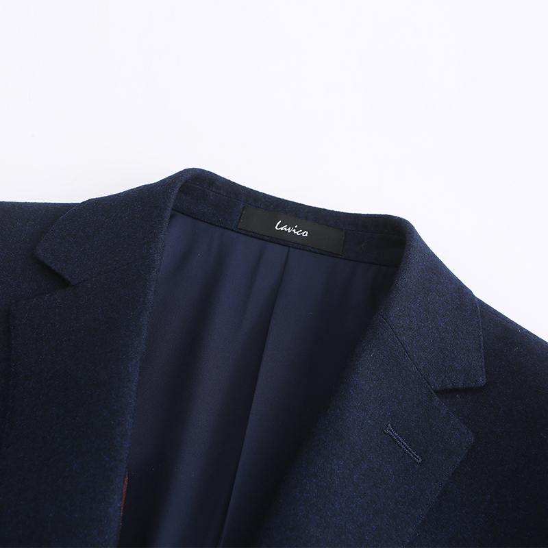 【商场同款】Lavico/朗维高宝蓝色提花商务枪驳领正装西服男 - 图3
