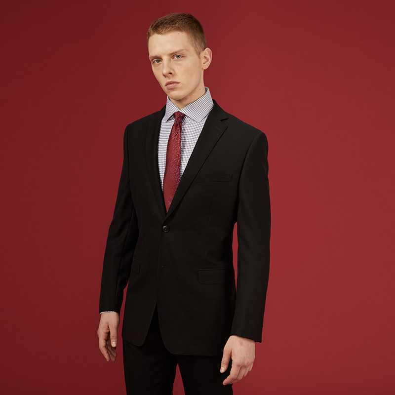 LaVico/朗·维高朗维高男士商务正装西服黑色男职业西服套装,淘宝优惠券,粉丝福利购,淘宝优惠卷