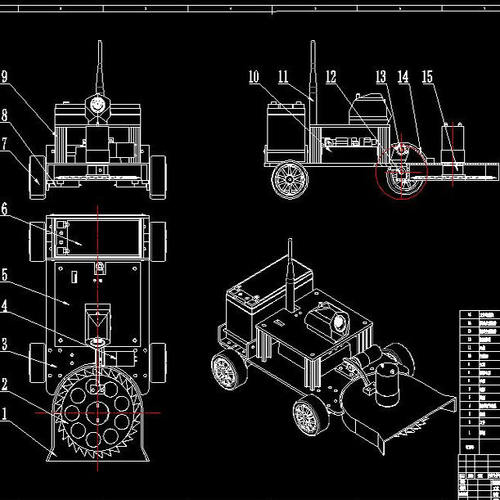 X1432-苗间锄草机器人设计优化设计仿真【三维SW+CAD图纸+说明】 - 图1