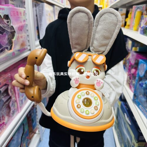 雅诺躲猫猫电话机复读学舌录音打电话小兔子音乐故事早教儿童玩具 - 图0