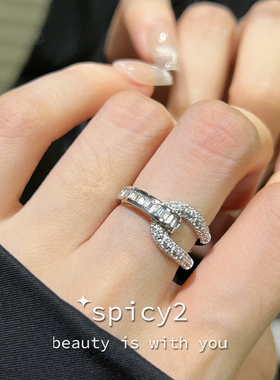 高级感韩国ins风简约小众食指戒