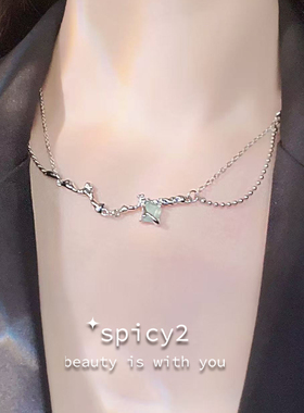 新中式Y2K项链轻奢高级感玉石