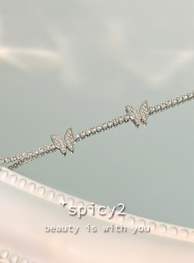 甜酷辣妹ins风蝴蝶choker高级感