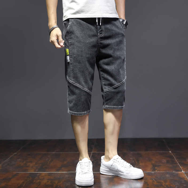 七分裤男士夏季2021年新款7分中裤 领爵狼牛仔裤