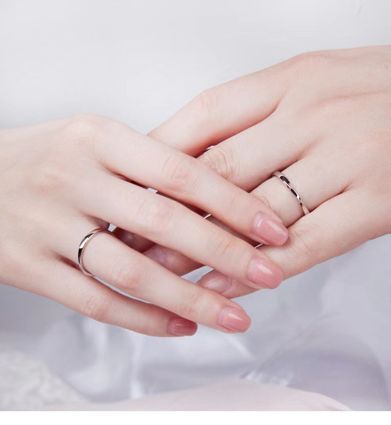 莫比乌斯环2022年情侣款s925对戒 玺吉柏戒指/指环