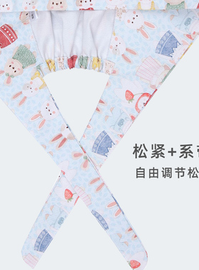 手术帽与际系带帽女纯棉厚款印花