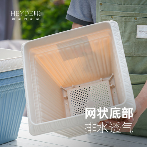 海蒂的花园爱丽思浮雕方型花盆植物花卉绿植阳台种菜盆蔬菜种植盆 - 图2