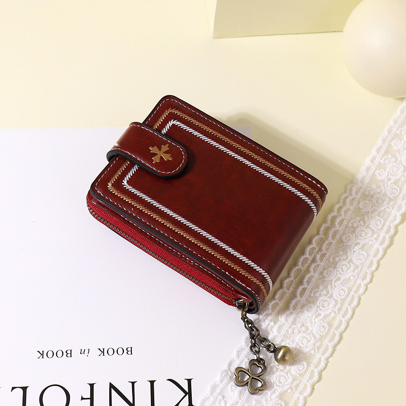 卡包女新款防盗刷大容量折叠零钱包 步跃伦卡包