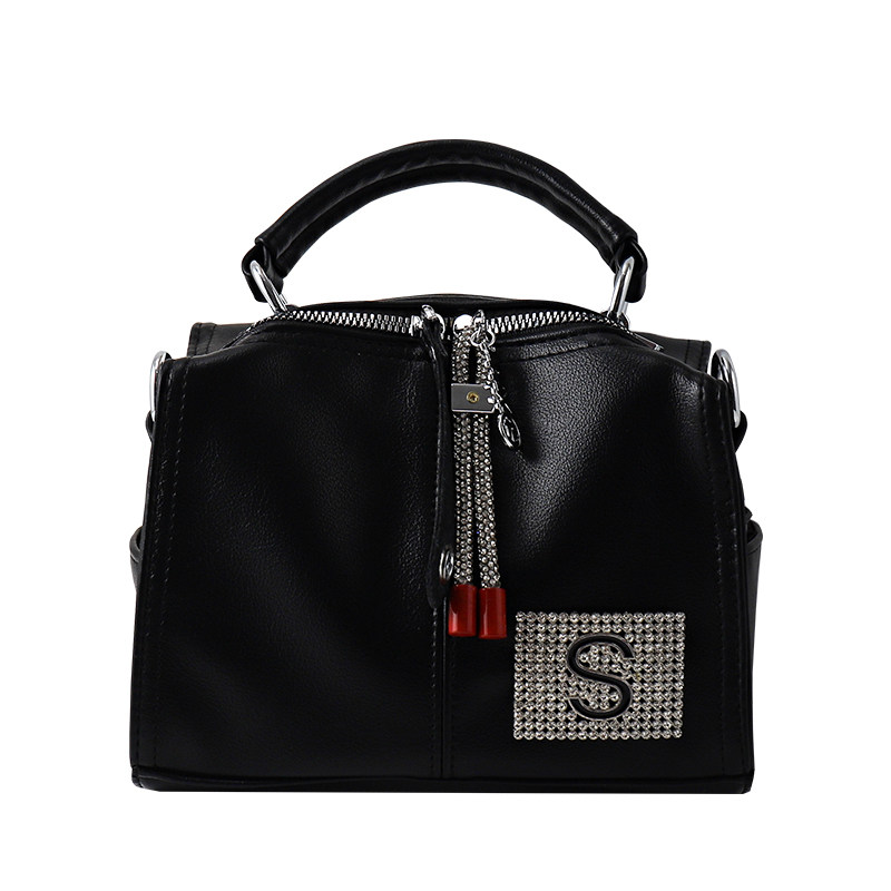 2021新款潮夏百搭镶钻法国感软皮包 步跃伦女士包袋