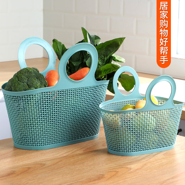 Handheld storage basket hollow wash and bath basket