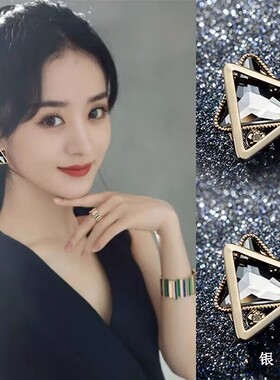 韩版纯银女银的个性耳环保色久