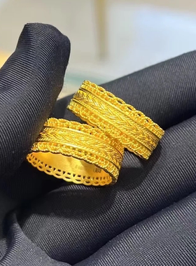 黄金腰缠万贯戒指足金包银不褪色