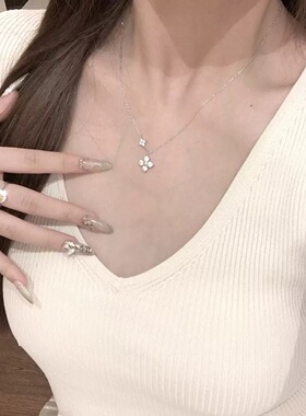 四叶草项链女款轻奢小众设计高级感首饰锁骨颈链精致送女友生礼物