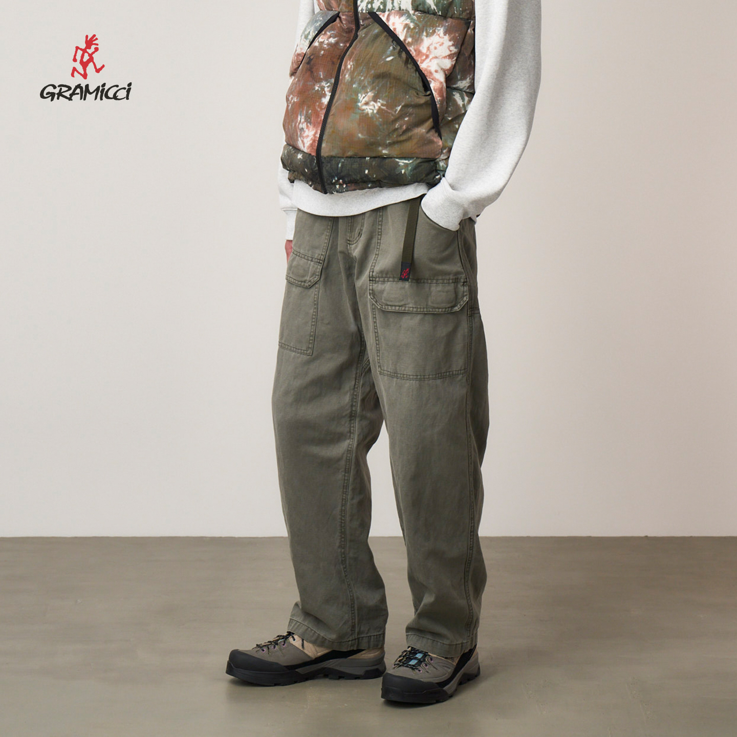 GRAMICCI小野人户外运动男士棉麻宽松舒适梭织长裤G5FM-P036 - 图3