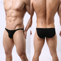 2023 male cotton triangular underwear low waist elastic sexy one-piece youth summer sweating and breathable U convex pants fashion