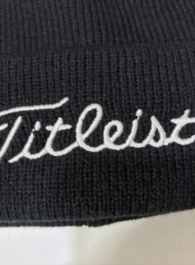 Titleist泰特利斯高尔夫球帽男女同款保暖防寒护耳针织帽