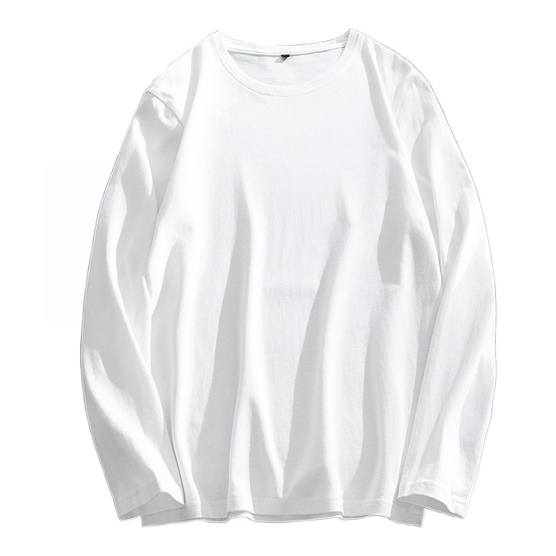 长袖白t恤男士圆领内搭ins潮牌青年宽松大码潮流纯色打底衫上衣,淘宝优惠券,粉丝福利购,淘宝优惠卷