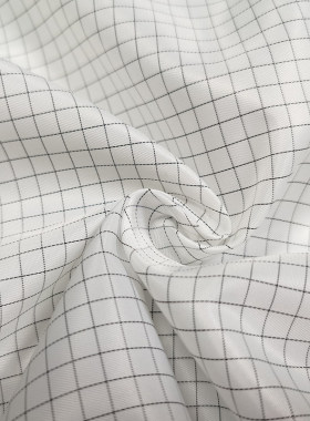 防静电布料网格工作服制