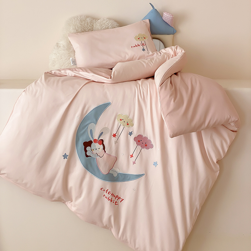 100支全棉幼儿园被子三件套宝宝入园专用床品纯棉儿童被褥六件套-图0
