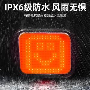 适用闪电自行车夜骑灯后尾灯山地车充电骑行灯警示装备小配饰单