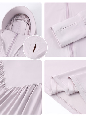 防晒衣长款全身防晒裙女夏季2025新款收腰冰丝薄款防晒服修身