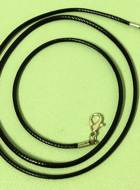 厂家批发项链DIY吊坠皮绳黑色项链绳子项链皮绳配件粗2.0mm腊绳