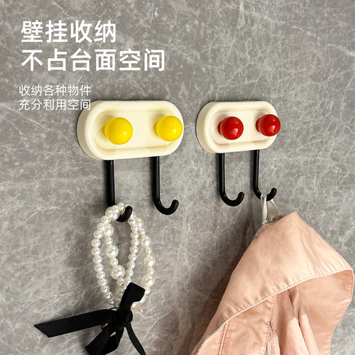 多巴胺挂钩强力粘钩免打孔强力承重卫生间厨房门后粘胶双头挂衣钩 - 图3