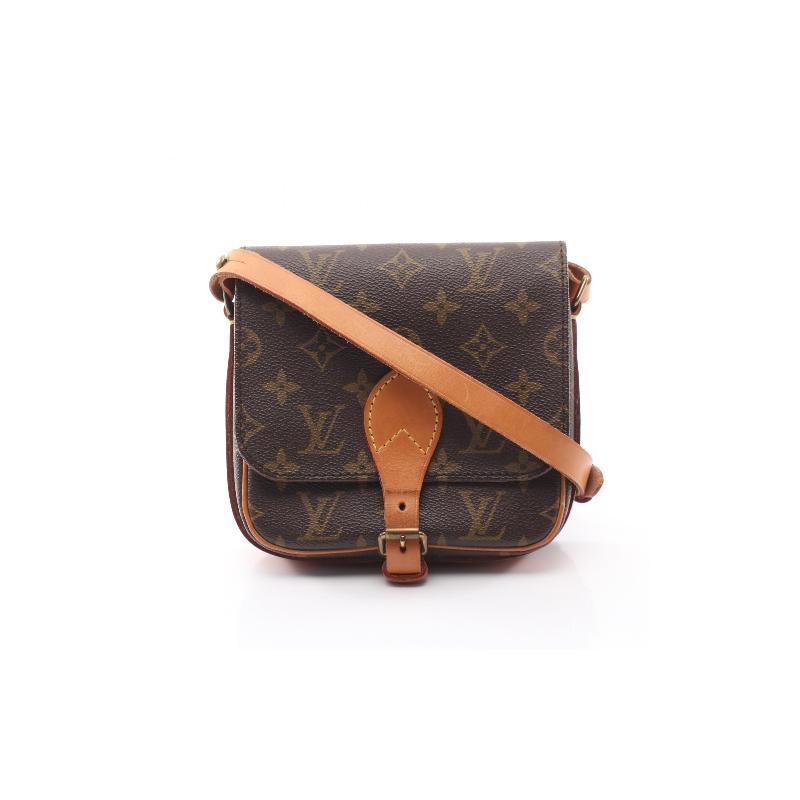 中古LV路易威登女包B级9新Cartesiere马鞍包涂层/防水帆布斜挎包