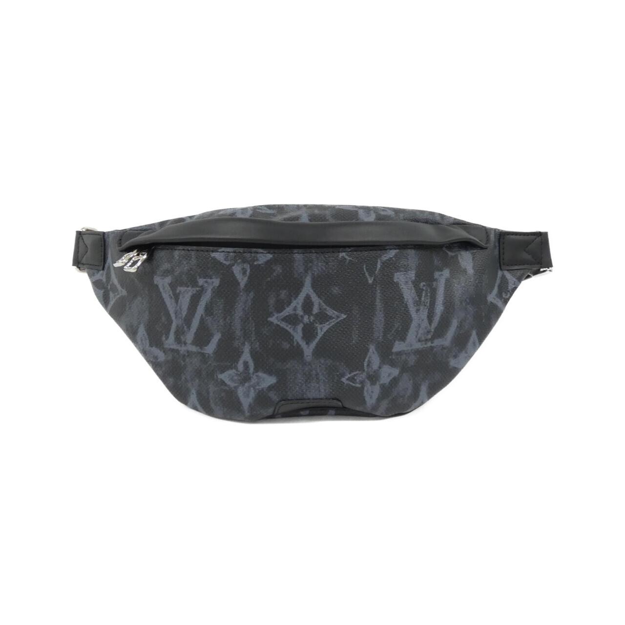 中古LV路易威登男包A级95新Discovery Bum Bag PM腰包黑色字母 - 图1