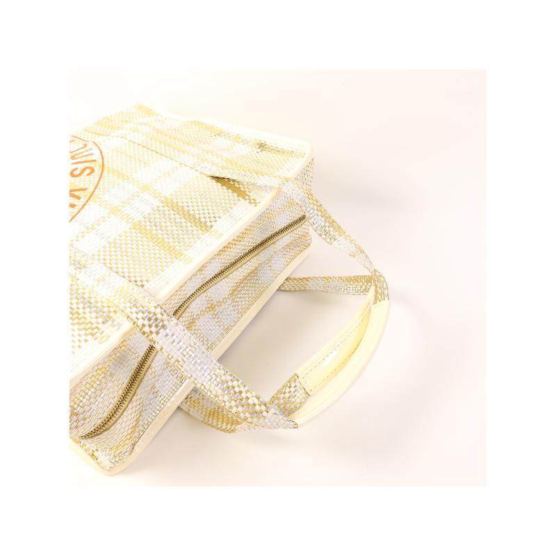 中古LV路易威登女包B级9新tote bag托特包帆布托特包白色正品HK,淘宝优惠券,粉丝福利购,淘宝优惠卷