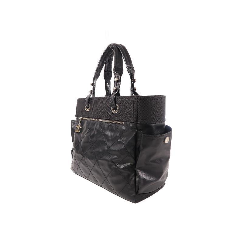 中古Chanel香奈儿女包A级95新tote bag托特涂层/防水帆布托特包HK - 图1