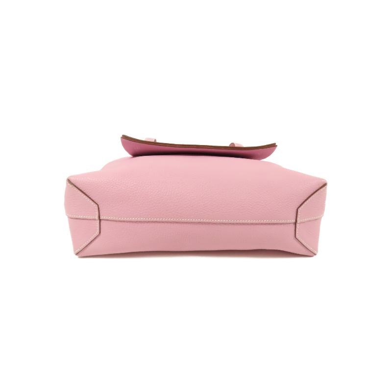 中古Hermes爱马仕女包A级95新Shoulder bag肩包牛皮单肩包粉色HK - 图2