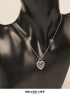 中古蒂芙尼HEARTAG钻石项链9.5新