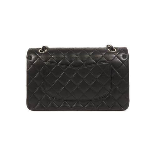 中古Chanel香奈儿女包B级9新Classic 25CF羊皮单肩包黑色 - 图0
